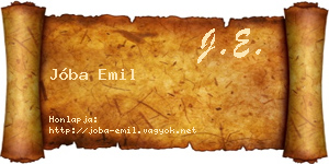Jóba Emil névjegykártya